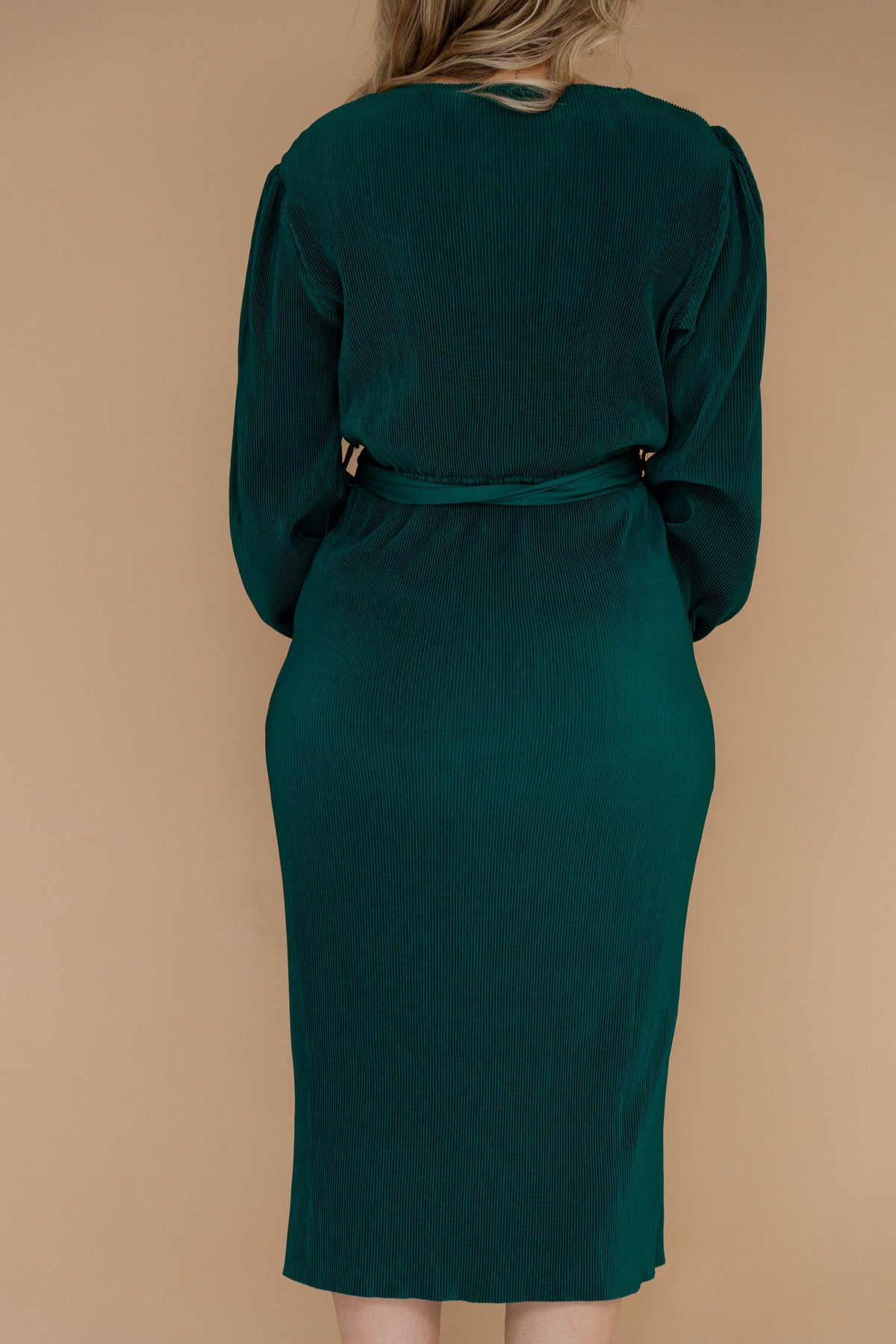 Luvina plisse dress green - Bij Keesje