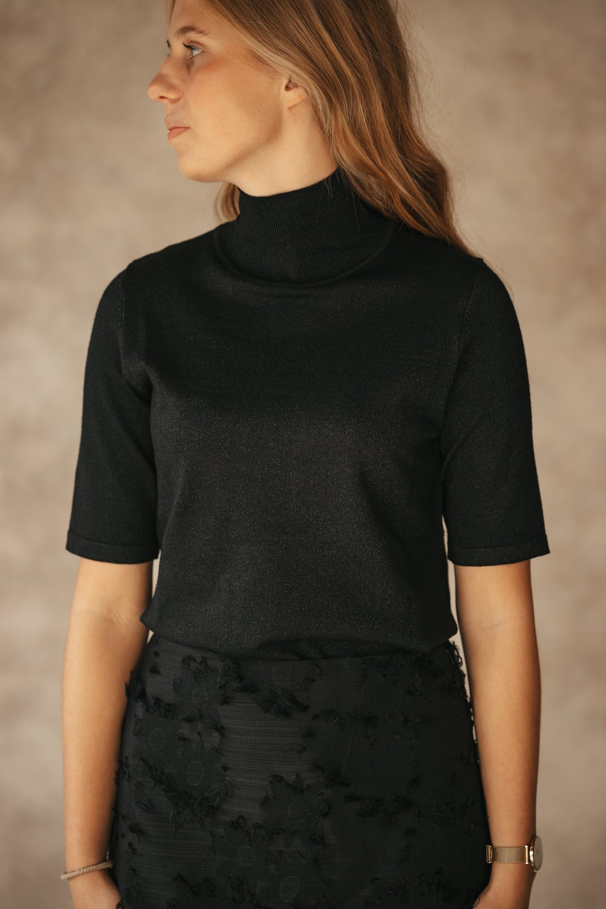 Lyvia knitting top black - Bij Keesje