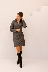 LyviaCC Pin Wrap Dress Mid/Grey - Bij Keesje - Co'couture - Jurk