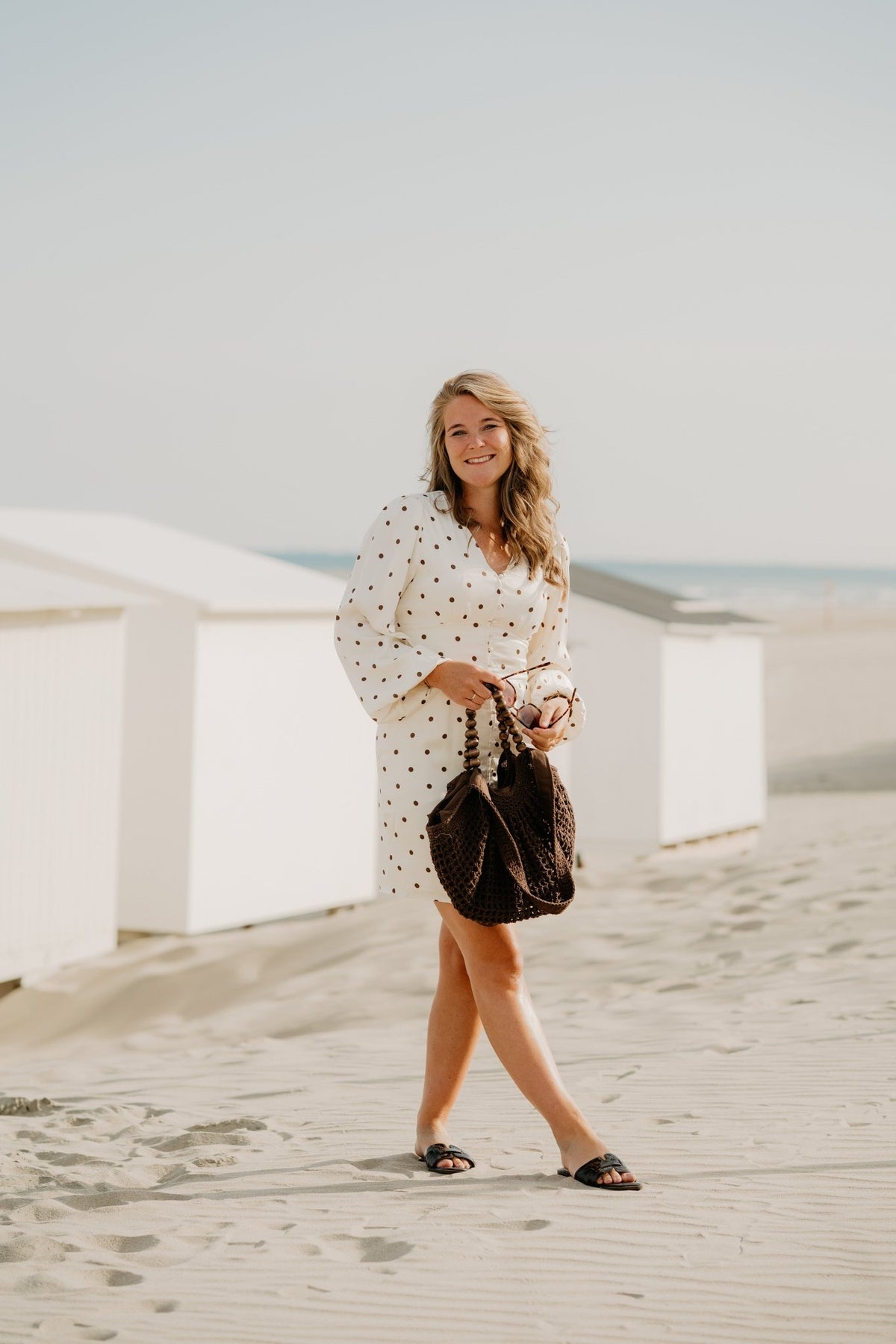 Mabel Dotted Dress Creme - Bij Keesje - Neo Noir - Jurk