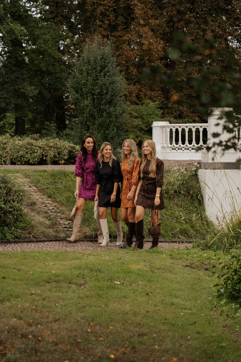 Madeleine jacquard dress black - Bij Keesje - Bij Keesje The Label