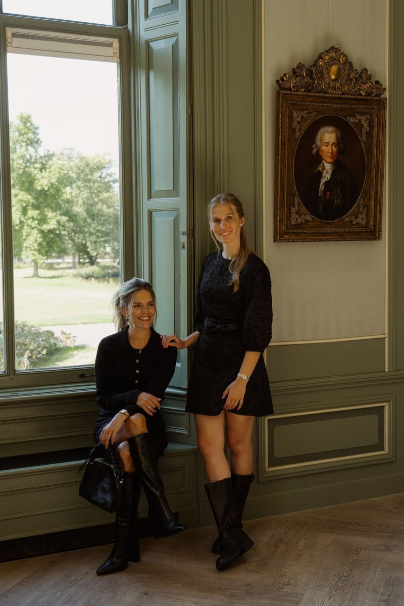 Madeleine jacquard dress black - Bij Keesje - Bij Keesje The Label