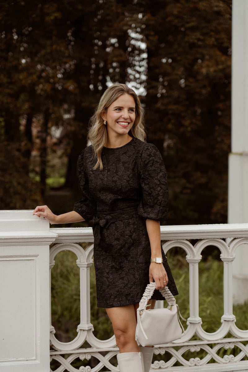 Madeleine jacquard dress black - Bij Keesje - Bij Keesje The Label