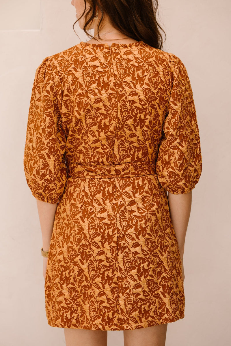 Madeleine jacquard dress brique - Bij Keesje - Bij Keesje The Label