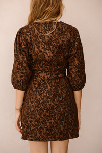 Madeleine jacquard dress brown - Bij Keesje - Bij Keesje The Label