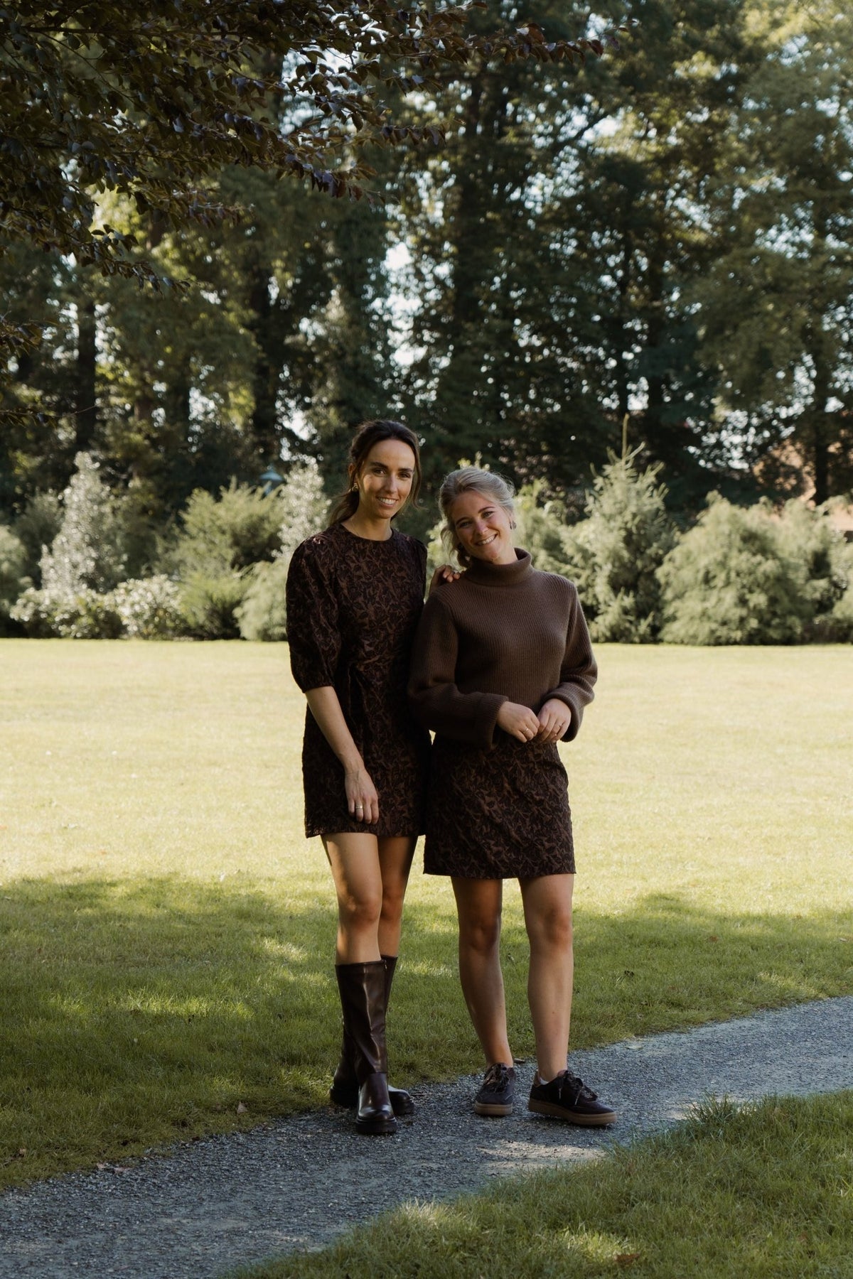 Madeleine jacquard dress brown - Bij Keesje - Bij Keesje The Label