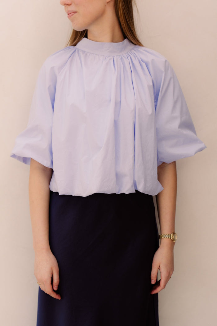 Madelin Blouse Bow Blue - Bij Keesje - Bij Keesje - Blouse