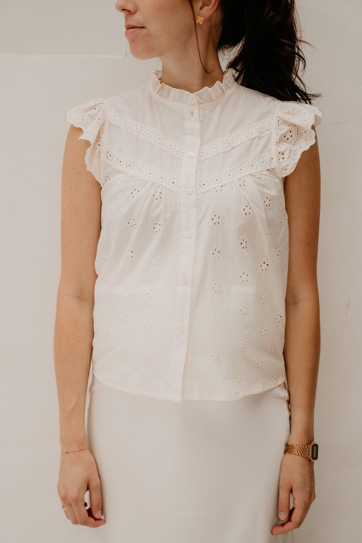 Maere blouse beige 094 - Bij Keesje - Bij Keesje - Blouse
