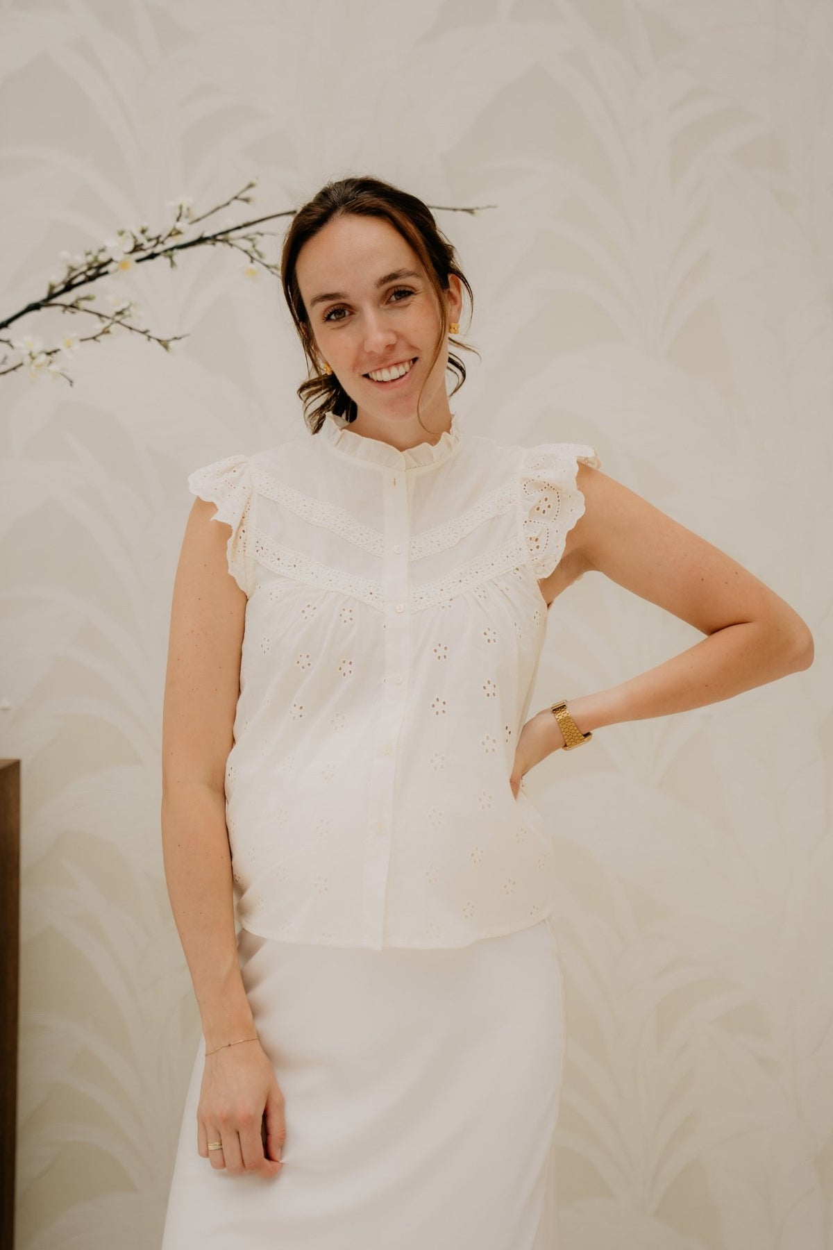 Maere blouse beige 094 - Bij Keesje - Bij Keesje - Blouse