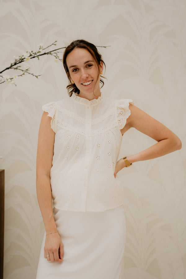Maere blouse beige 094 - Bij Keesje - Bij Keesje - Blouse
