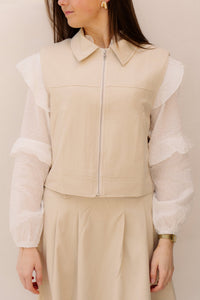 Maily gilet beige - Bij Keesje - Bij Keesje - Gilet