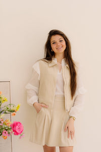 Maily gilet beige - Bij Keesje - Bij Keesje - Gilet
