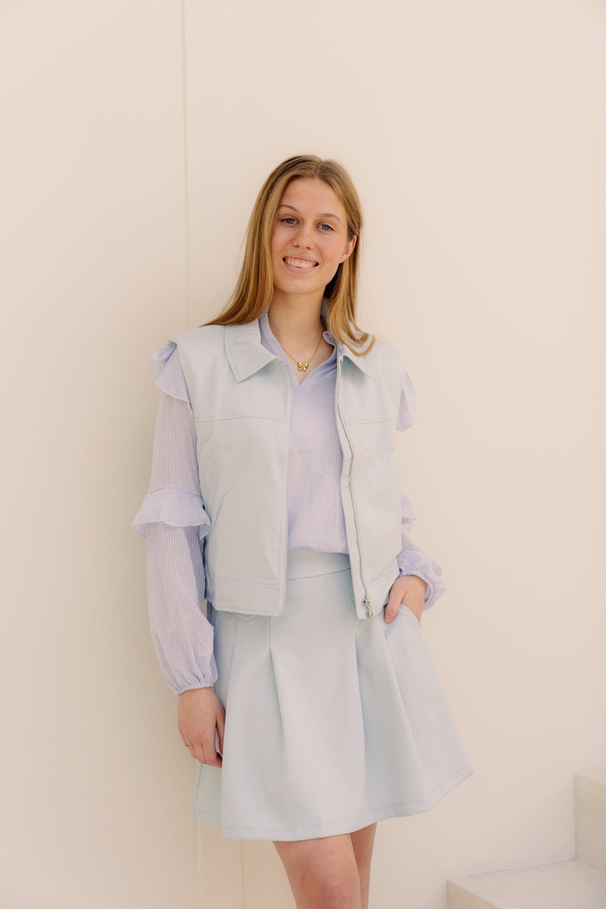 Maily gilet blue - Bij Keesje - Bij Keesje - Gilet