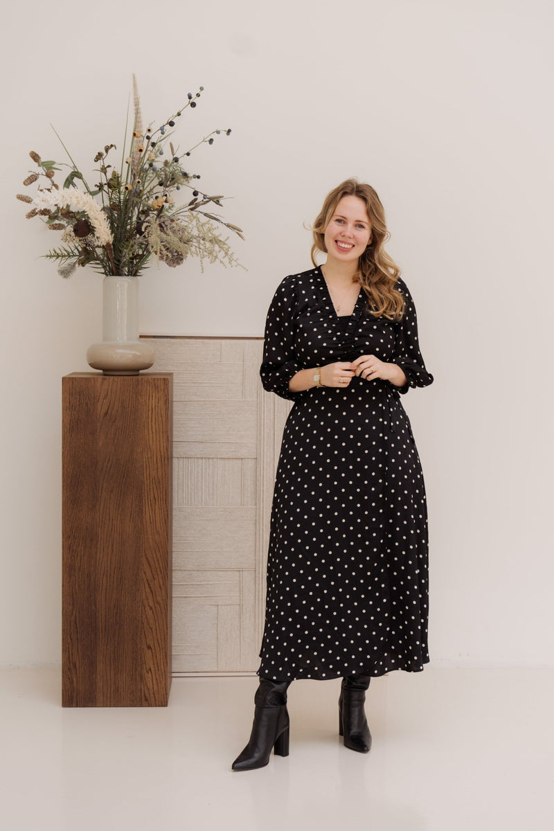 Malinga dot dress black - Bij Keesje - Neo Noir