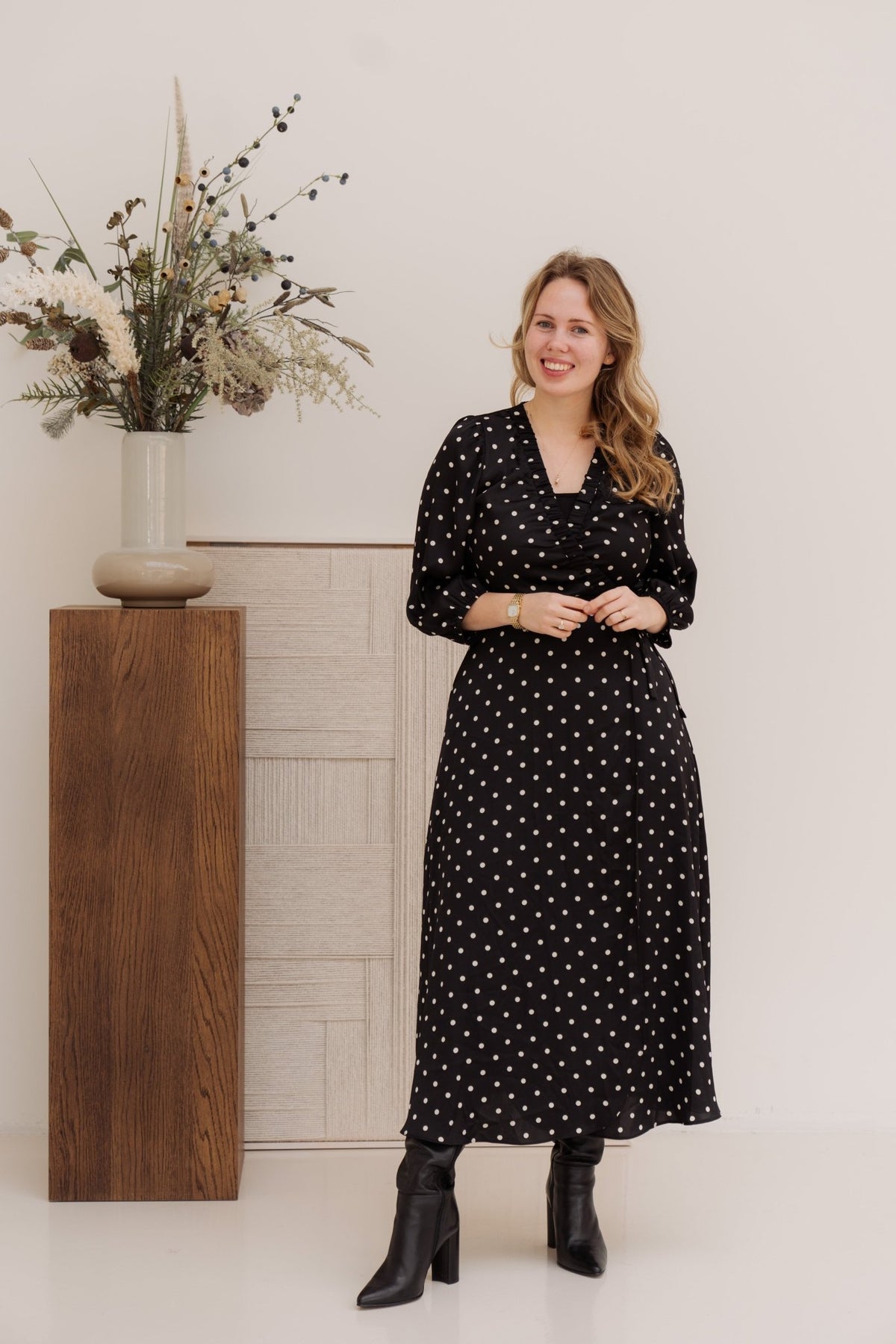 Malinga dot dress black - Bij Keesje - Neo Noir