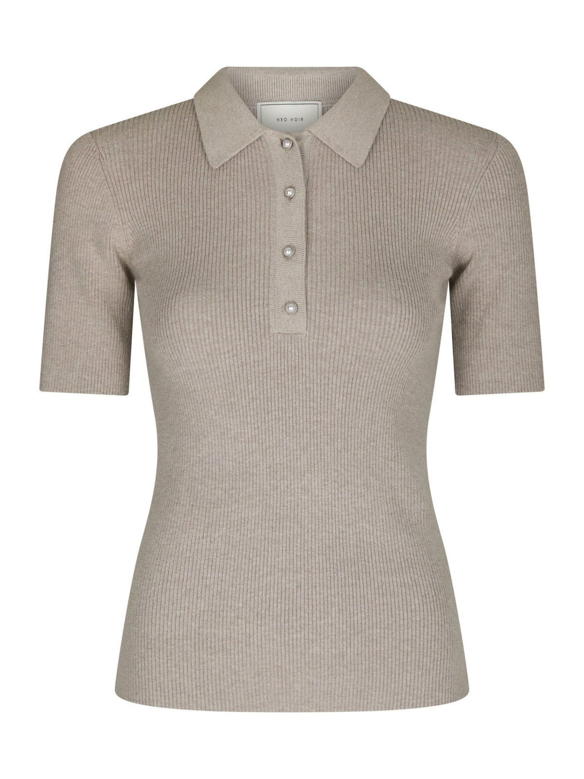 Manama knit blouse warm grey - Bij Keesje - Neo Noir - shirt