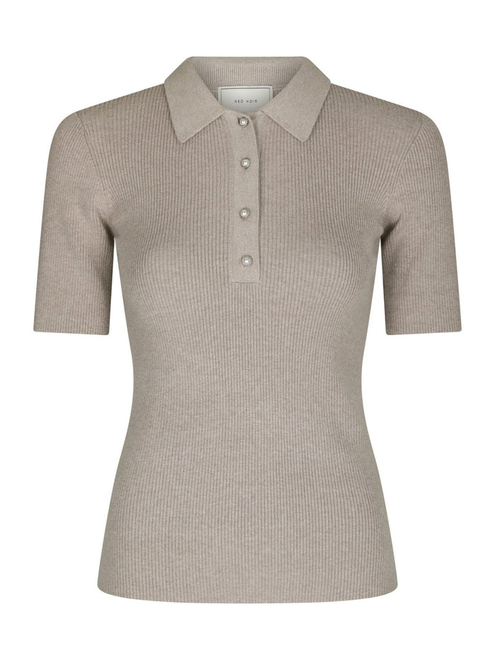 Manama knit blouse warm grey - Bij Keesje - Neo Noir - shirt