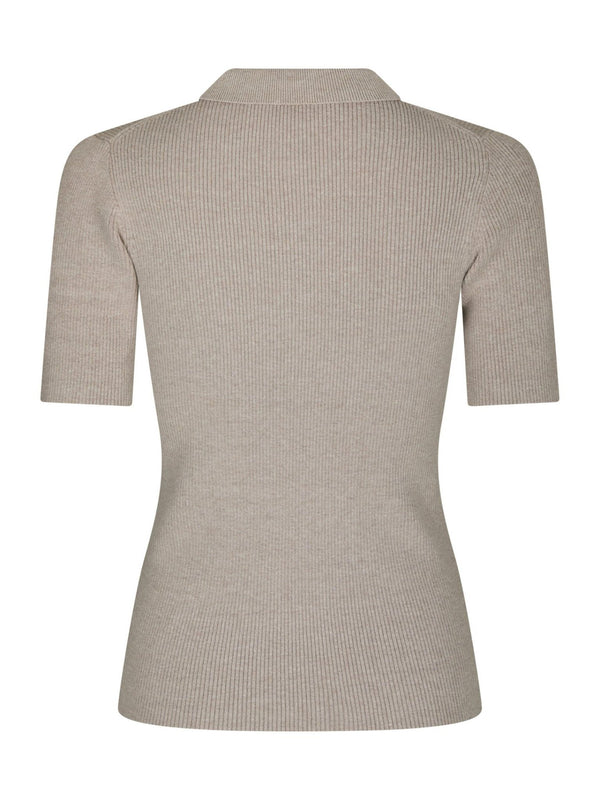 Manama knit blouse warm grey - Bij Keesje - Neo Noir - shirt