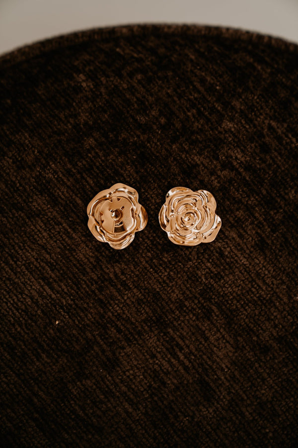 Manchetknopen bloem goud - Bij Keesje - Bij Keesje - accessoires