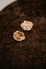 Manchetknopen bloem goud - Bij Keesje - Bij Keesje - accessoires