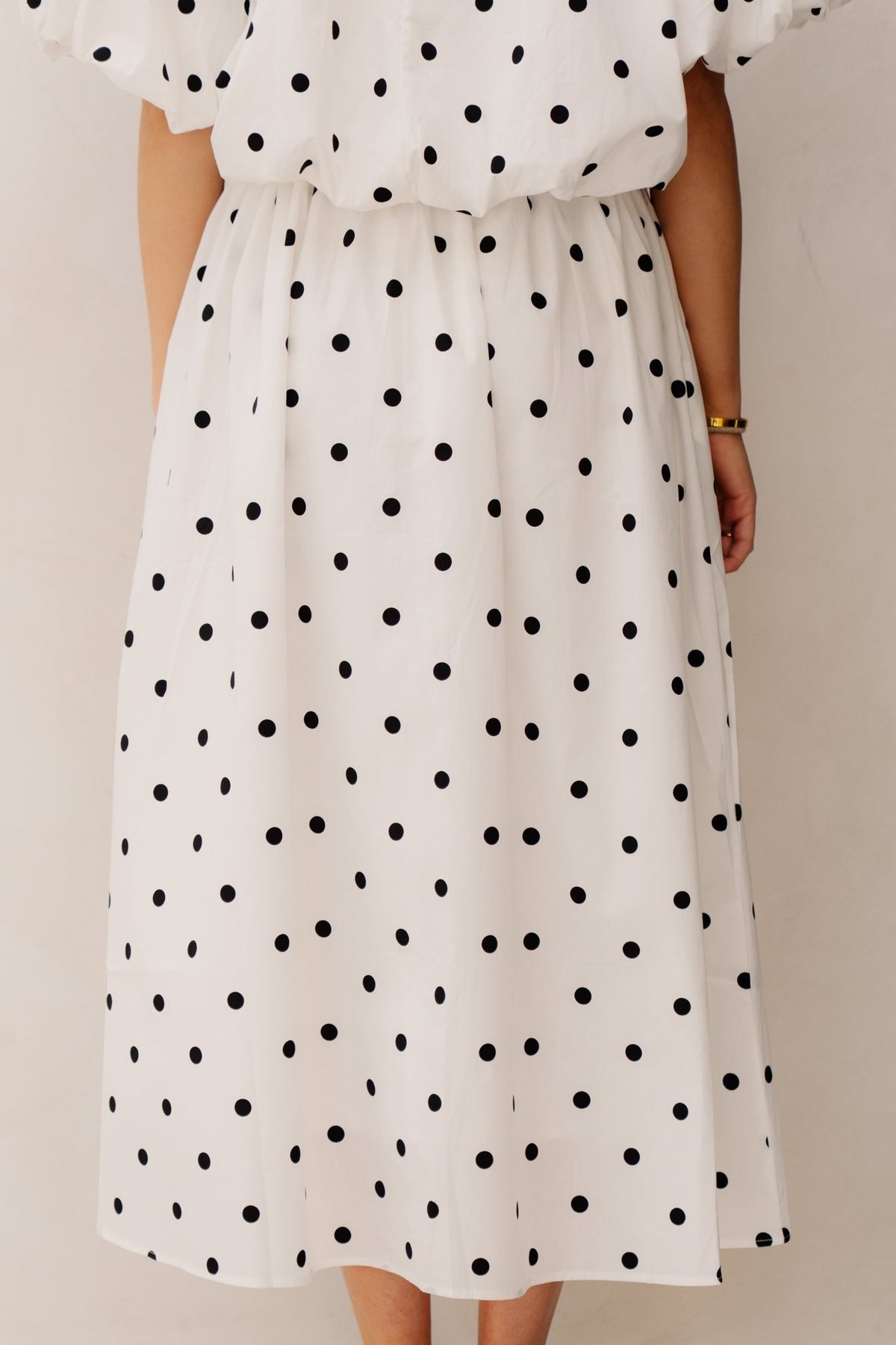 Mandy Polkadot Skirt White/Black - Bij Keesje - Bij Keesje - Rok
