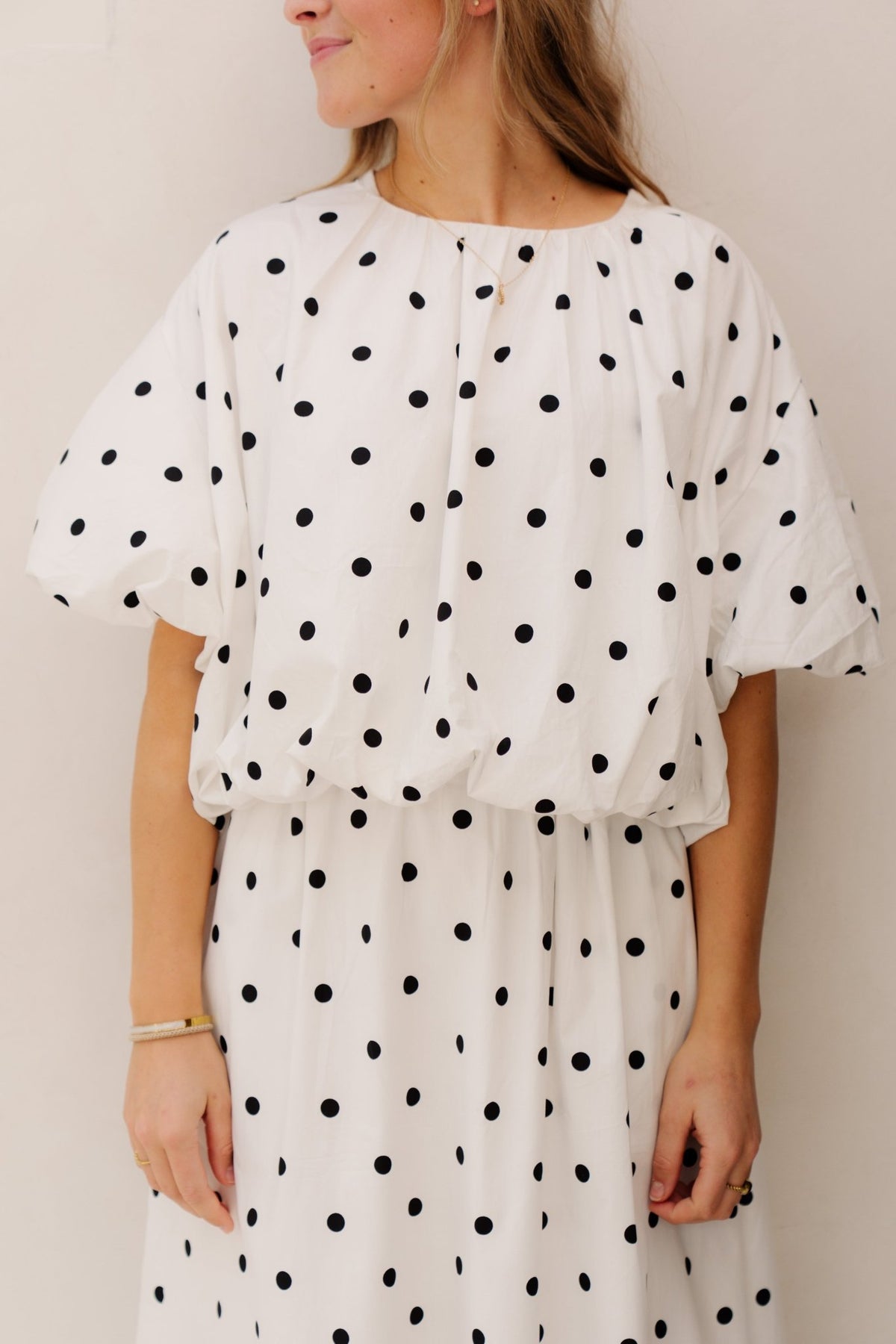 Mandy Polkadot Top White/Black - Bij Keesje - Bij Keesje - Blouse