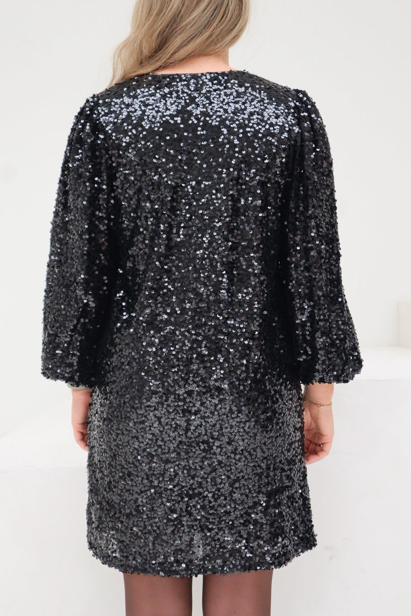 Manni sequins dress black - Bij Keesje - Neo Noir