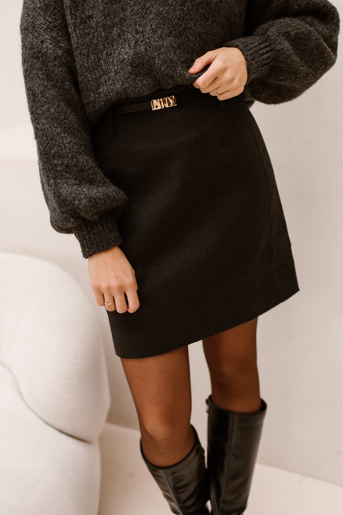 Manuelle skirt grey - Bij Keesje - Bij Keesje - Rok