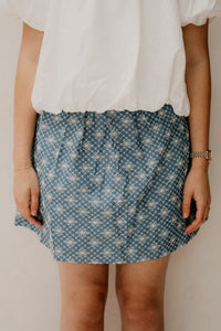 Maria short print skirt blue 5690 - Bij Keesje - Bij Keesje - Rok