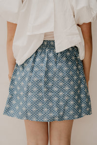 Maria short print skirt blue 5690 - Bij Keesje - Bij Keesje - Rok