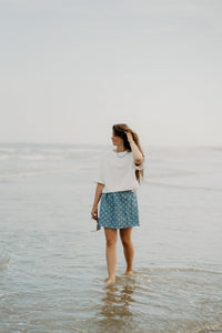 Maria short print skirt blue 5690 - Bij Keesje - Bij Keesje - Rok