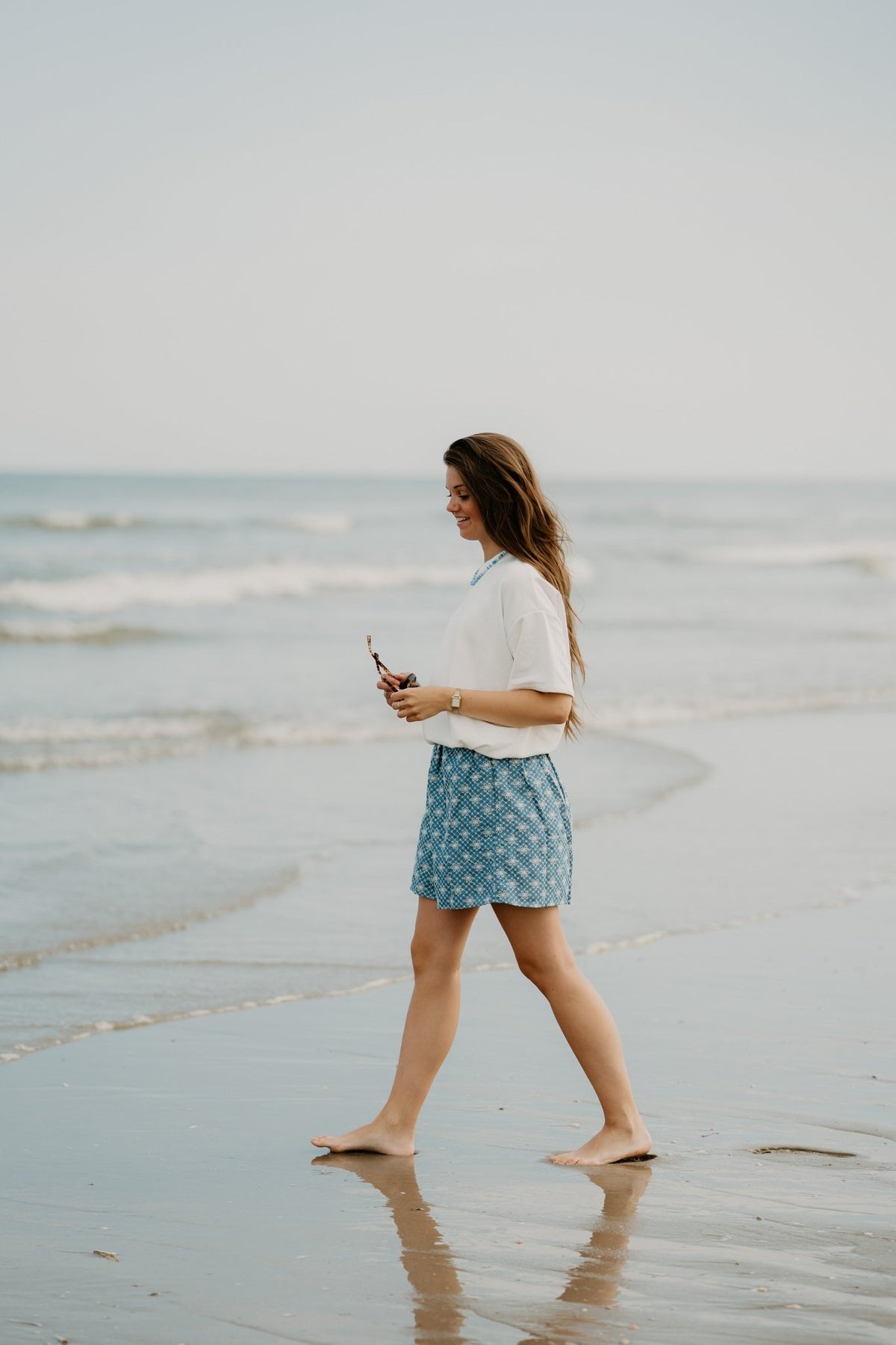 Maria short print skirt blue 5690 - Bij Keesje - Bij Keesje - Rok
