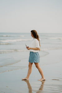 Maria short print skirt blue 5690 - Bij Keesje - Bij Keesje - Rok
