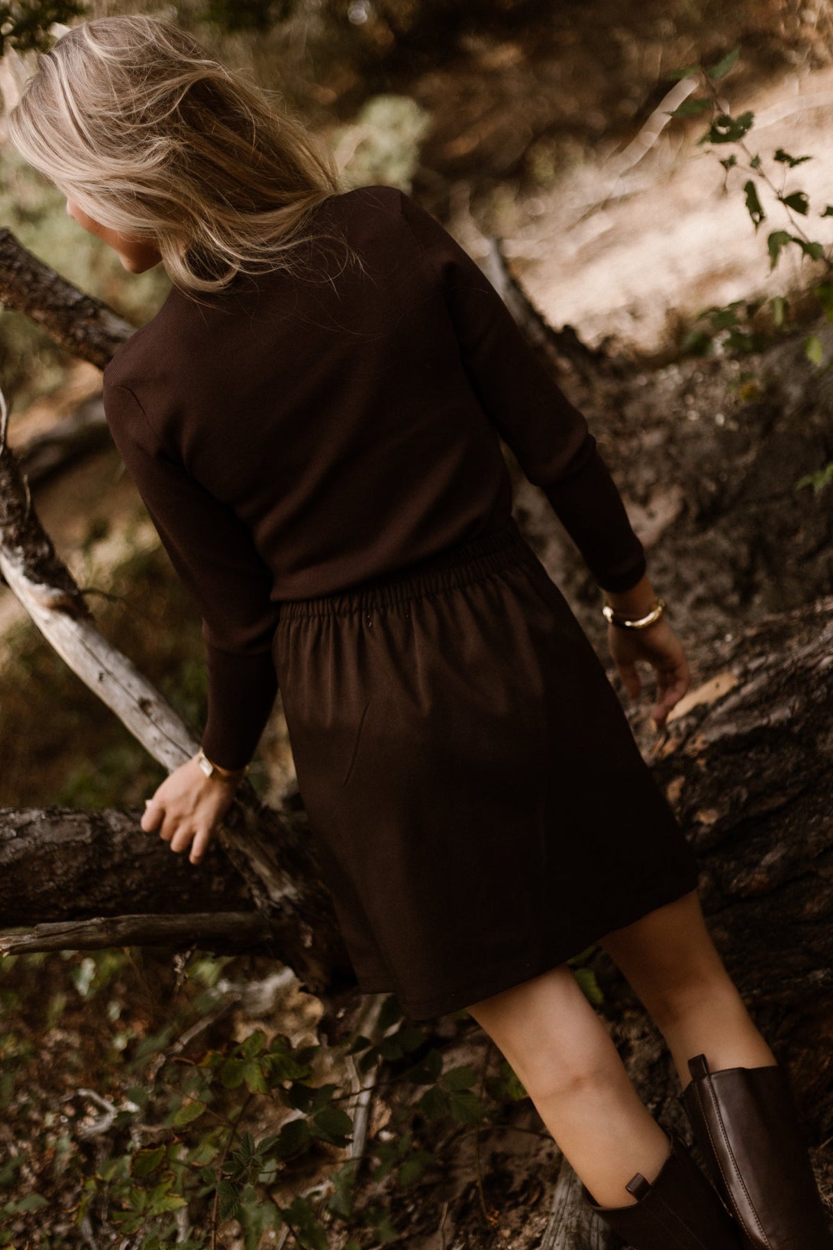 Marianne Skirt Brown - Bij Keesje - Bij Keesje The Label - Rok