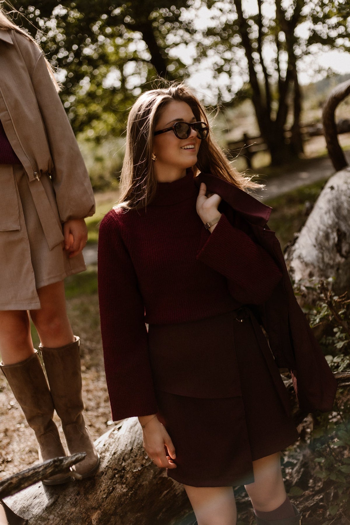Marianne Skirt Plum - Bij Keesje - Bij Keesje The Label - Rok