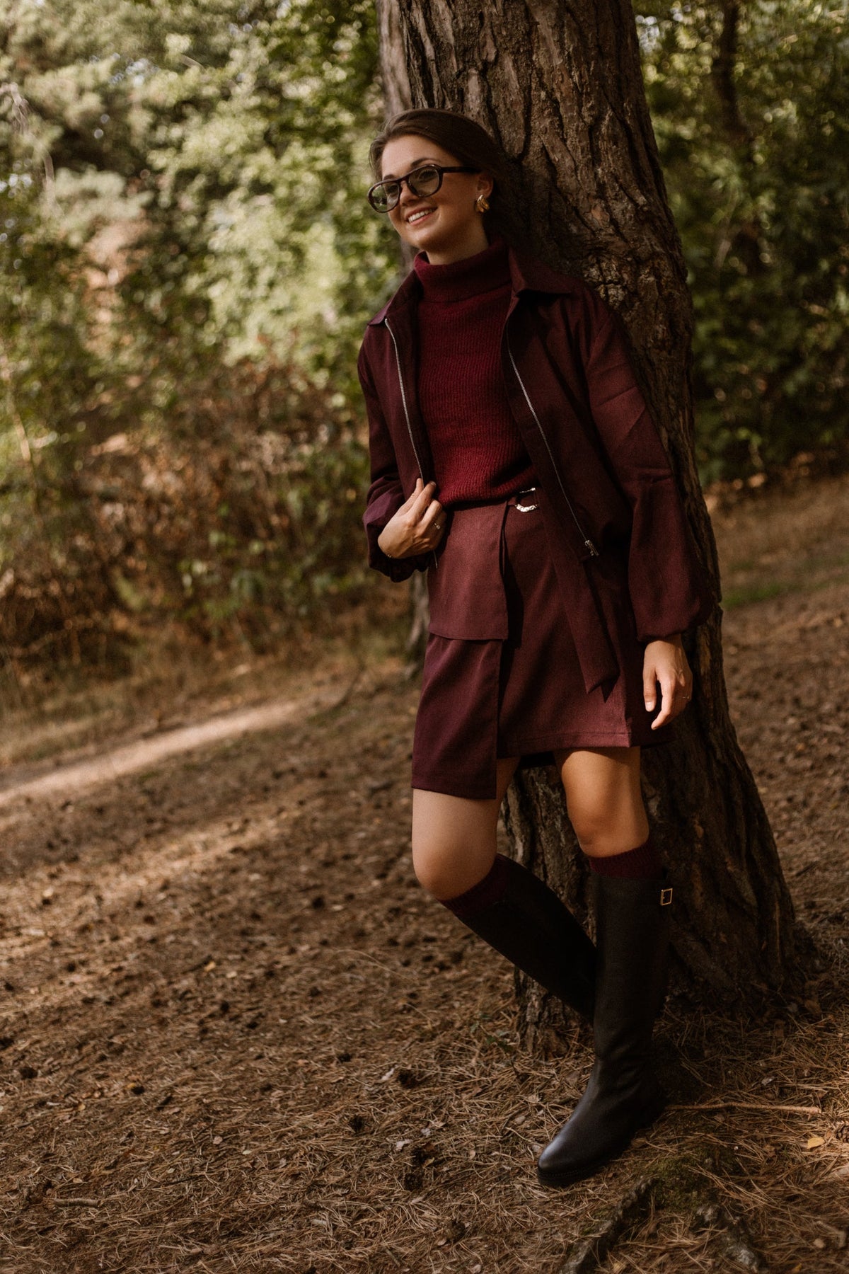 Marianne Skirt Plum - Bij Keesje - Bij Keesje The Label - Rok