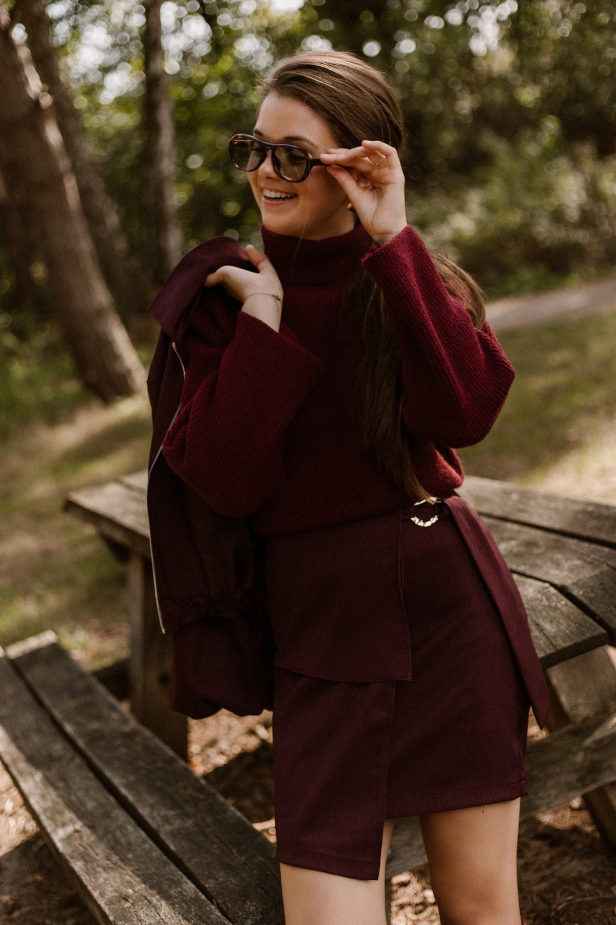 Marianne Skirt Plum - Bij Keesje - Bij Keesje The Label - Rok