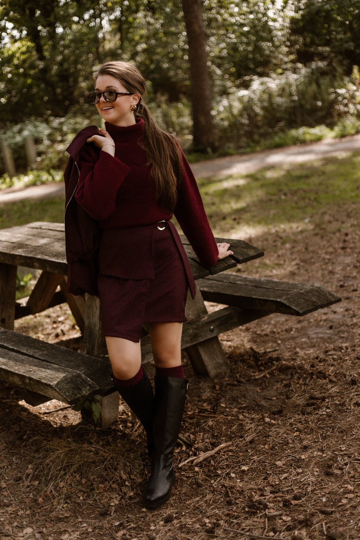 Marianne Skirt Plum - Bij Keesje - Bij Keesje The Label - Rok
