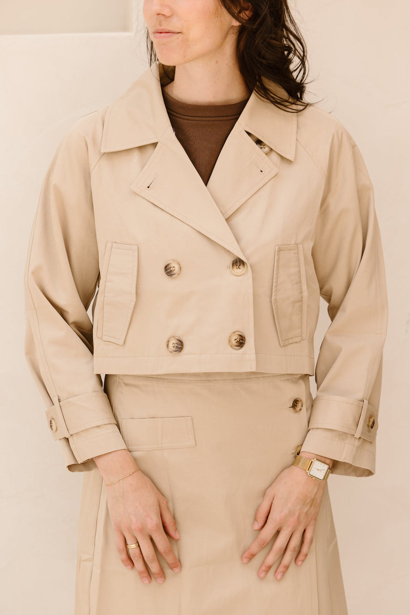 Marianne trenchcoat jasje beige - Bij Keesje - Bij Keesje The Label