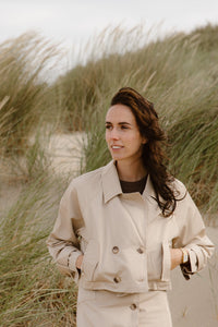 Marianne trenchcoat jasje beige - Bij Keesje - Bij Keesje The Label