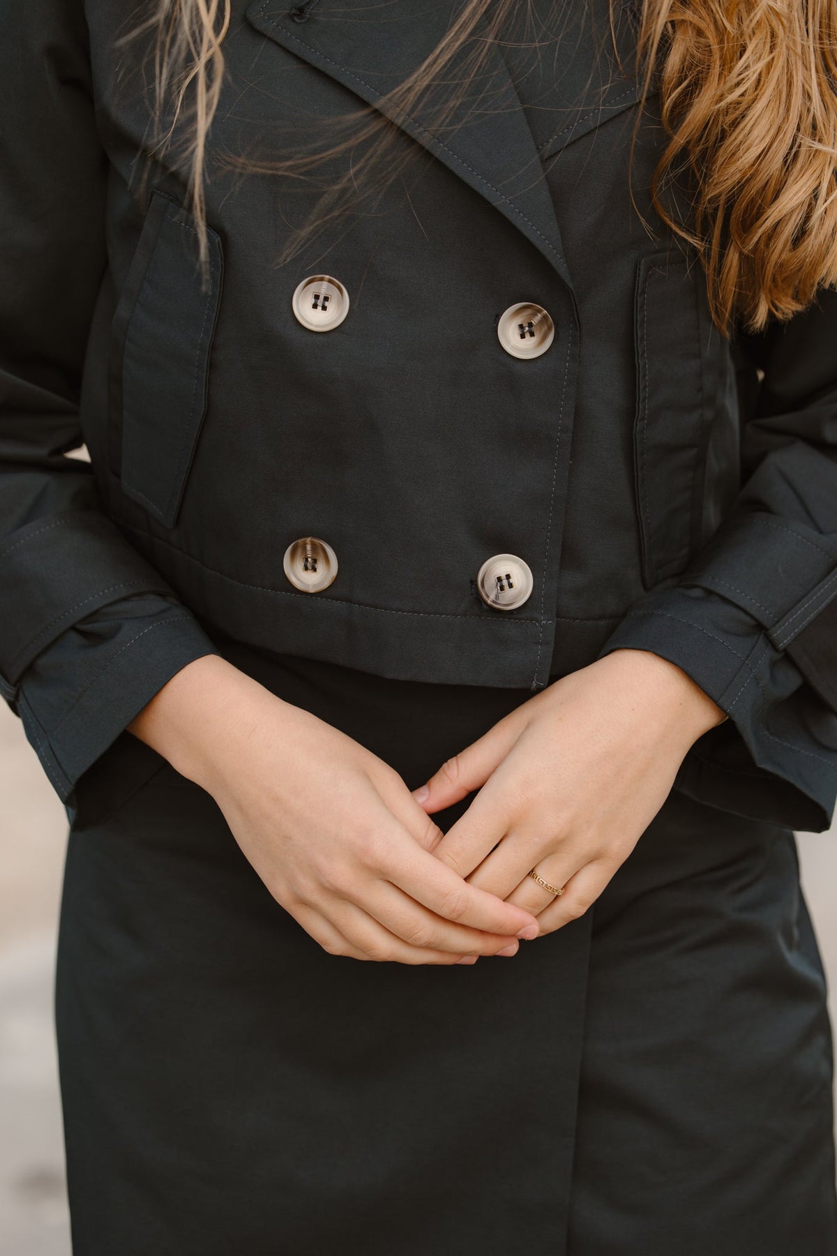 Marianne trenchcoat jasje donkerblauw - Bij Keesje - Bij Keesje The Label