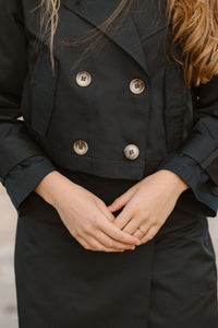 Marianne trenchcoat jasje donkerblauw - Bij Keesje - Bij Keesje The Label