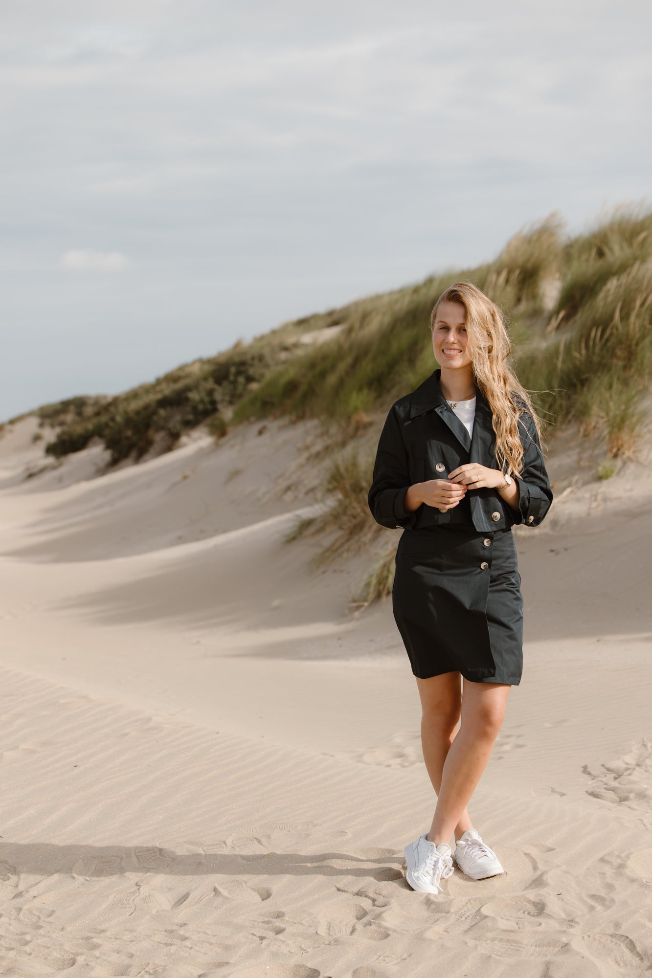 Marianne trenchcoat jasje donkerblauw - Bij Keesje - Bij Keesje The Label