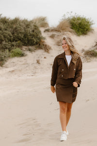 Marianne trenchcoat jasje donkerbruin - Bij Keesje - Bij Keesje The Label