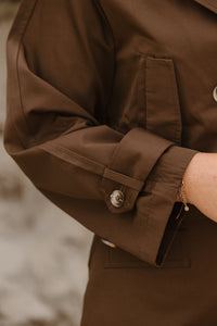 Marianne trenchcoat jasje donkerbruin - Bij Keesje - Bij Keesje The Label