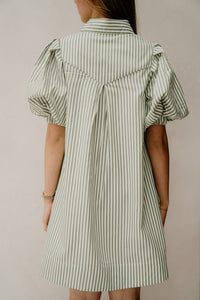 Marie Dress Stripe Green - Bij Keesje - Bij Keesje The Label - Jurk