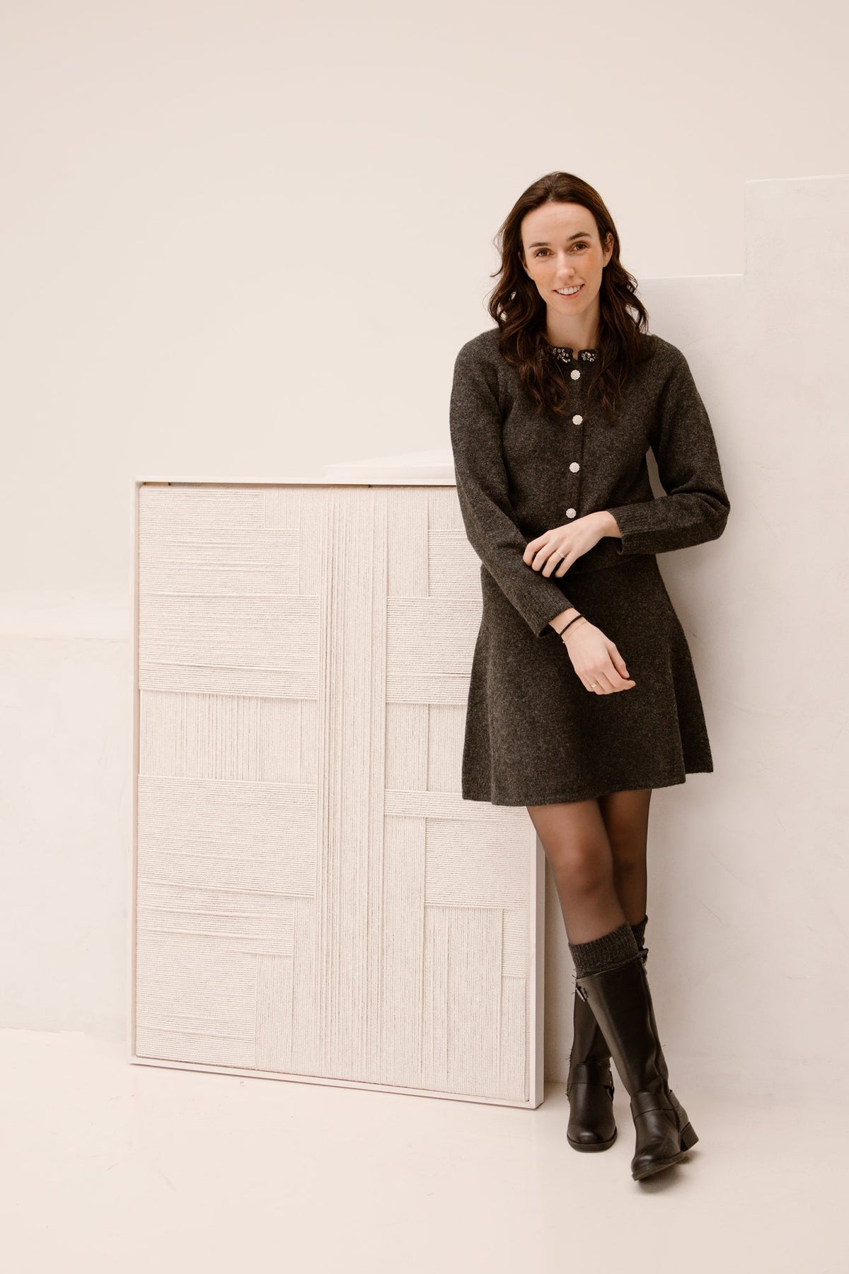 Marie Stone Knit Cardigan Antracit - Bij Keesje - Neo Noir