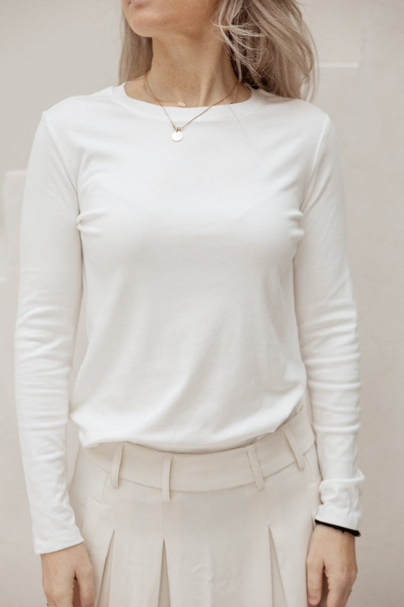 Marieke basic top white - Bij Keesje - Bij Keesje