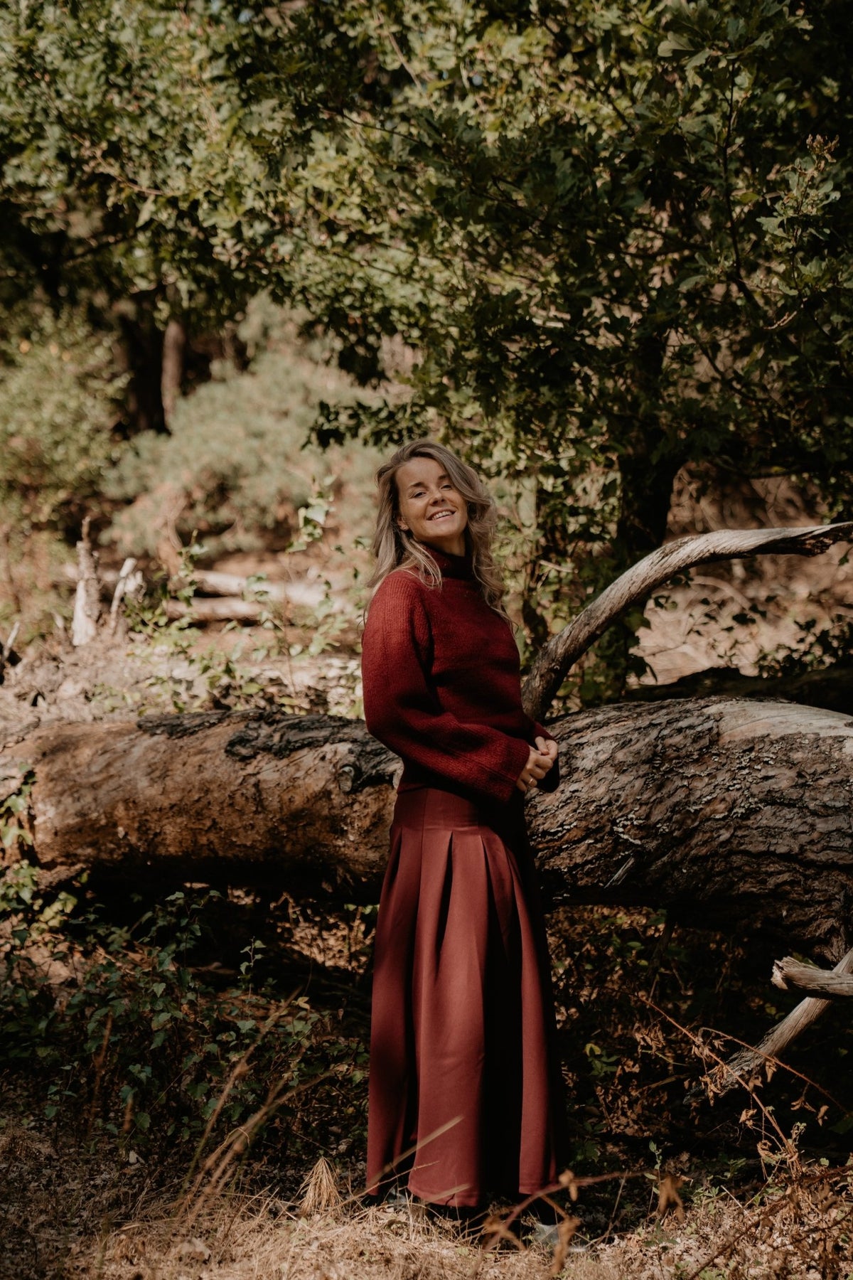 Mariella Plooirok Lang Plum - Bij Keesje - Bij Keesje The Label - Rok
