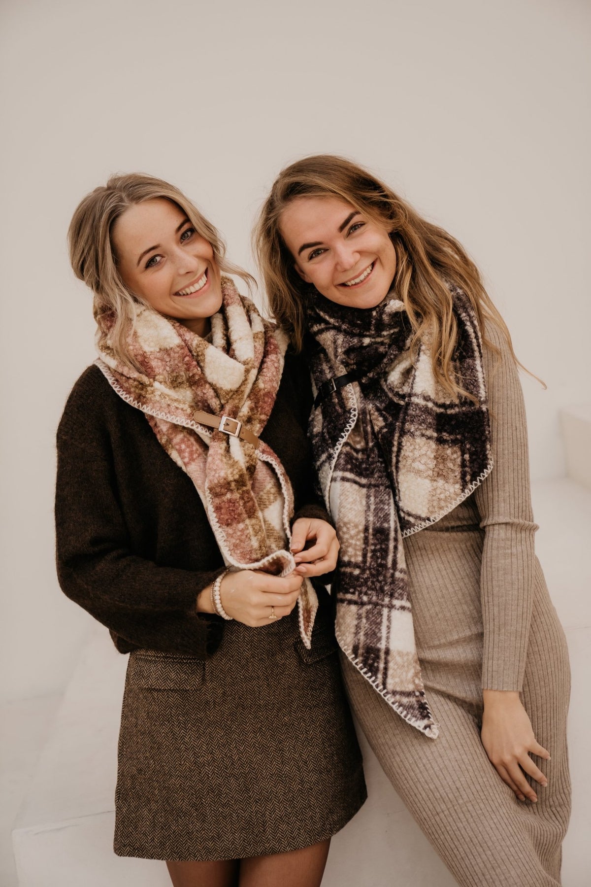 Mariella sjaal riem bruin/taupe - Bij Keesje - Bij Keesje - Sjaal